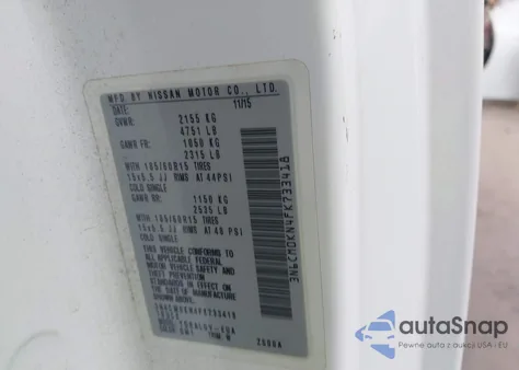 2015 Nissan Nv200 Sv z USA, uszkodzony, nr VIN 3N6CM0KN4FK733418